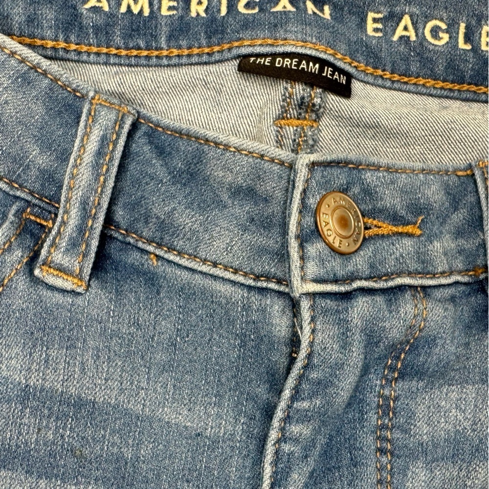 American Eagle Dream Jean High Rise Jegging frayed Size 6 - Picture 6 of 6